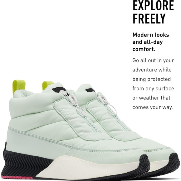 Sorel Women's Waterproof Puffy Boot / Mint 8.5 - Picture 2 of 7